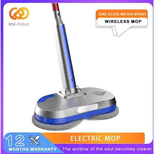 Rechargeable Wireless Hand Push Household Electric Mop Multi-Functional Mop Water Tank