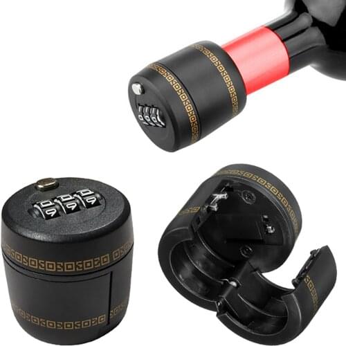 Plastic Bottle Password Lock Combination Lock Wine Stopper Empty Plug Stopper Liquor Bottles Tools