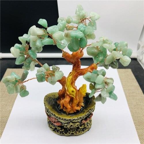 Lucky tree!!!Natural East Forest jade crystal gem tree Aura