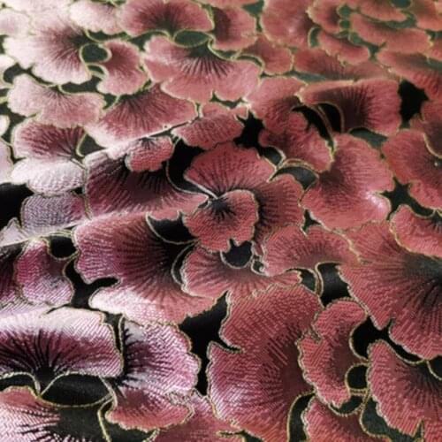 Silk Brocade Fabric Imitation DIY Damask Nylon Poly Jacquard for Bag Pillow Curtain