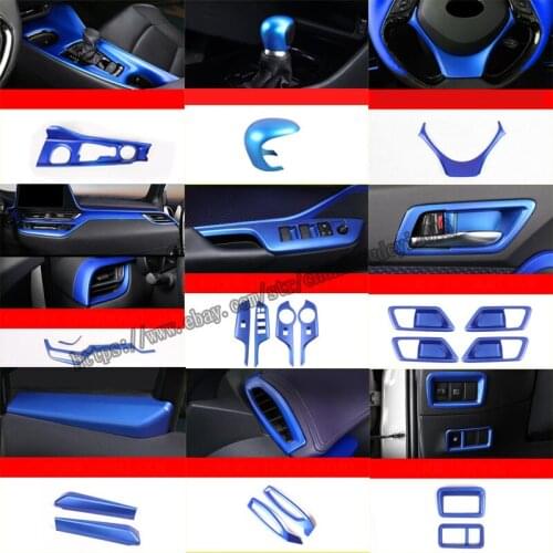 BLUE ABS Car interior Air outlet decoration cover Trim For Toyota C-HR CHR 2018 2019 Modification