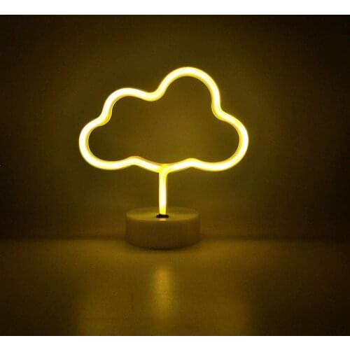 Led Neon Sign Art Decorative Lights Table Decoration Neon Lamp with Holder base for Kids Room Living Room Bedroom Unique Gift