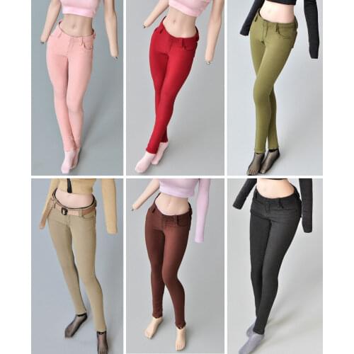 1/6th Slim Stretch Trendy Pencil Pants Model for 12" Female Body Figure