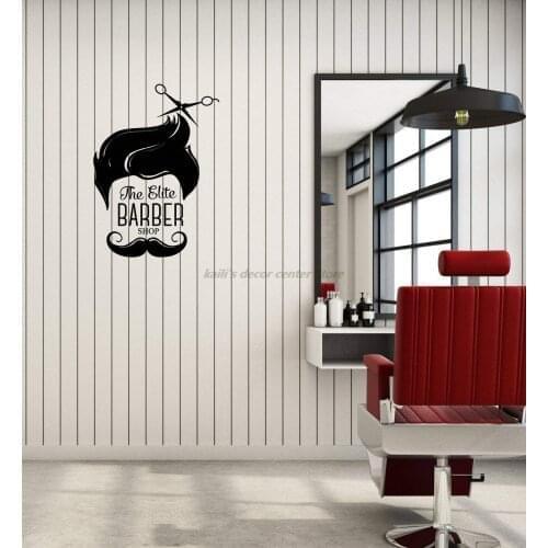 Personalized Professional Barber Studio Vinyl Wall Sticker Logo Salon Barber Shop Signboard Window Decoration Wall Decal LF11
