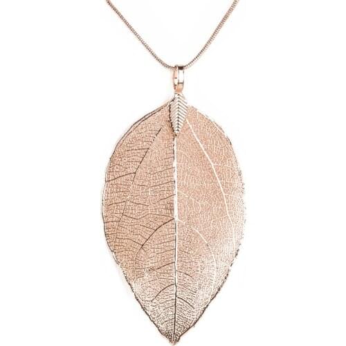 Vintage Earrings Necklaces Shellhard Long Leaves Pendant Sweater Chain Necklace For Women Charms Jewelry Sets Femme Bijoux
