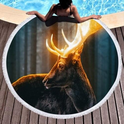 Elk Fawn miraculous For home beach towel Bath towels Bath towel spa Large beach towel Towel Beach cover up strandlaken Towels