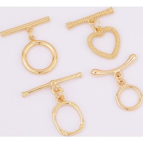 WHSOK 20Pcs Jewelry Accessorie/Hand Made/DIY Connectors/Bracelet Part/OT Clasps/Genuine Gold Plating/Jewelry Findings Components