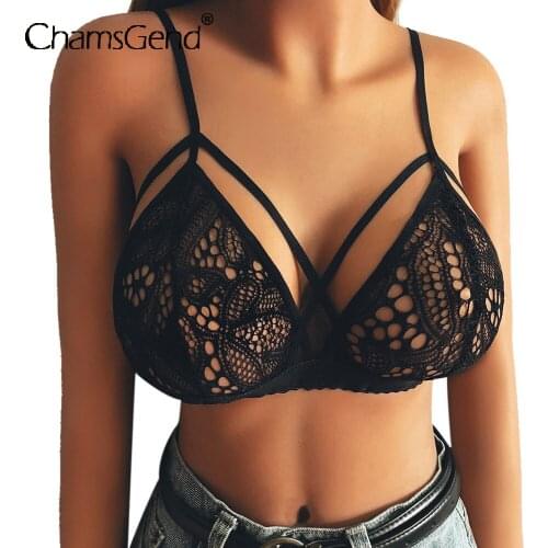 Women Sexy Lace Transparent Hollow Bra Lingerie Corset Push Up Top Underwear Women Sexy Bralette Bustier