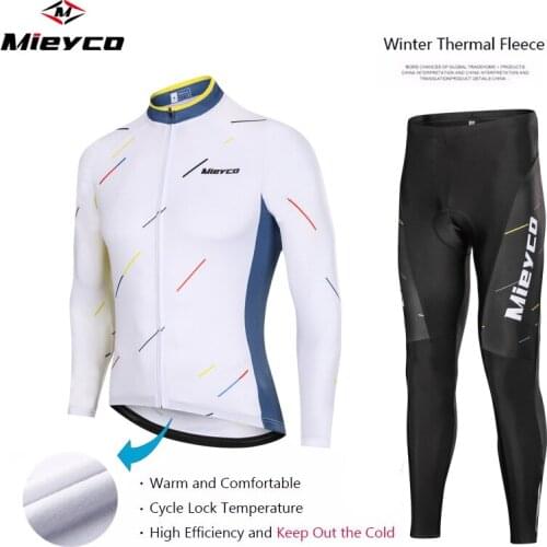Mieyco Winter Thermal Fleece Cycling Jersey Set Cycling Clothing Super Warm Mountain Bike Wear Racing Bicycle Clothing Set