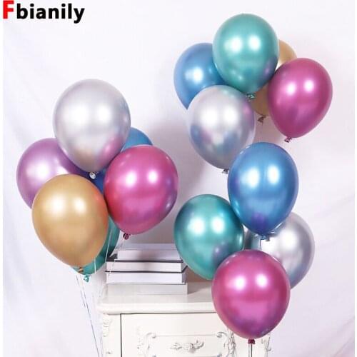 10pcs 12inch new chrome metal latex balloons Wedding celebrations thickened balloons Birthday party decorations balloons