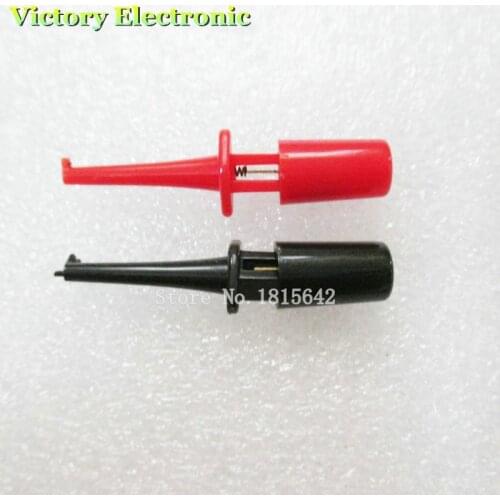 10PCS/LOT 1.7'' Multimeter Lead Wire Kit Test Hook Clip Grabbers Test Probe SMT/ SMD IC Cable Welding 4.3cm