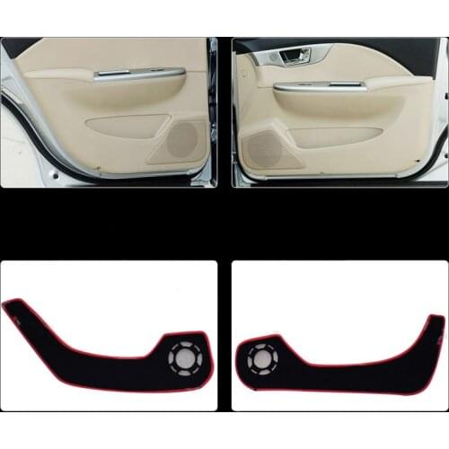 4pcs Fabric Door Protection Mats Anti-kick Decorative Pads For Buick Excelle 2008-2015