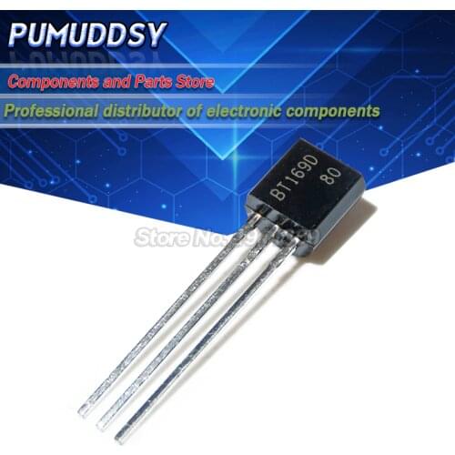 50PCS BT169D BT169 TO-92 Triacs Thyristor SCR 400V 9A 3-Pin SPT IC