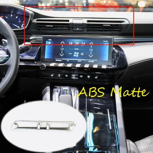For Peugeot 508 Allure SW GT Accessories 2018 2019 ABS Matte Car middle air outlet Decoration Cover Trim Car styling 1pcs
