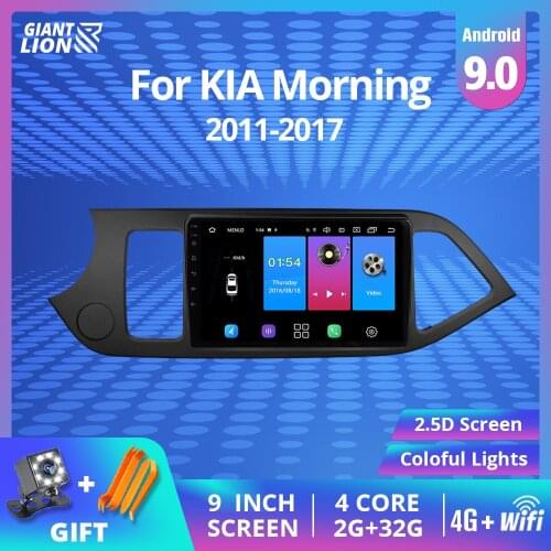 2DIN Android 9.0 Car Radio For KIA PICANTO Morning 2011 2012 2013 2014 Car Multimedia Player Car DVD Player Navigation GPS