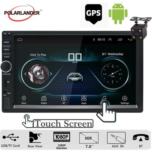 Audio Player Autoradio Bluetooth USB SD Car Multimedia Player Car Radio Stereo Touch screen 7'' Android 2din GPS Navigation
