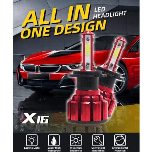 Car Led Headlights H4 H7 H13 H8 H9 H11 8000LM 6500K 52W Car LED Lights Car Headlight Bulbs 9004 9005 9006 9007 LED 16