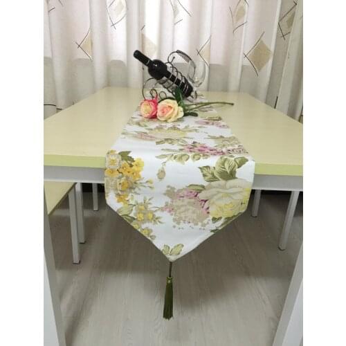 Free shipping Thick canvas table runners, tablecloths cotton peony on sale