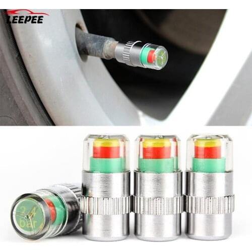 4pcs/lot 3 Color Alert Car Accessories Valve Stem Cap Sensor Indicator Car Tyre Tire Pressure Monitor
