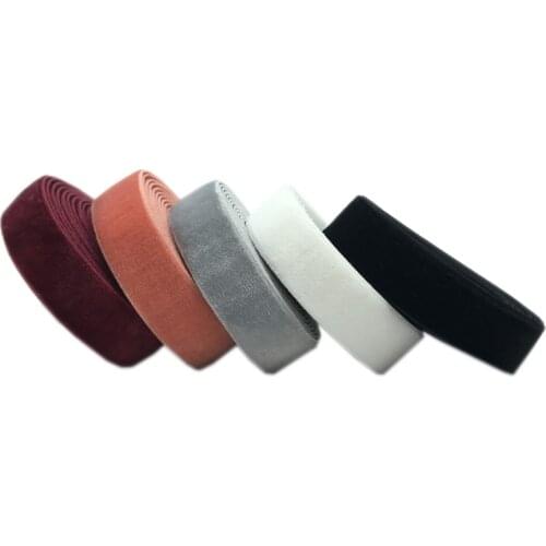 5Yards 15mm Elastic Velvet Strap stretch Tape DIY Hair ties Handmade decoration crafts Sewing Accessories