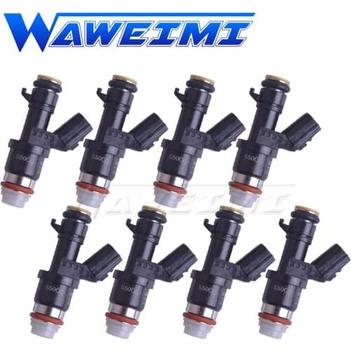 WAWEIMI 8PCS Fuel Injector Nozzle OE 16450-RJC-A01 550cc For Racing Car 3.5L 3.7L V6 Good Quality 16450RJCA01