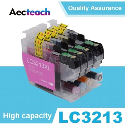 Aecteach 4 Color Compatible Ink Cartridge LC3213 For Brother DCP-J772DW DCP-J774DW MFC-J890DW MFC-J895DW Inkjet Printer LC 3213