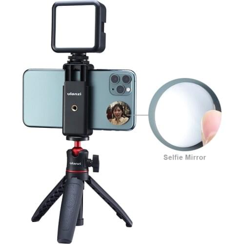 ULANZI Recording Video Vlog Kit Microphone Tripod Phone Holder Clip Mount for YouTube Live Vlogging Smartphone iPhone Android