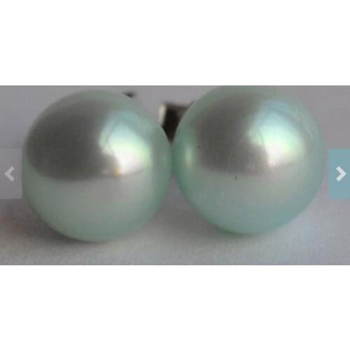 Favorite Pearl Earrings AAA 8MM Pale Blue Freshwater Pearl Sterling Silver Perfect Wedding Birthday Women Gift Fine Jewelry