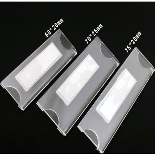 10pcs Magnetic Acrylic Badge Holder Tag Glass Plastic Badge Magnet Badge Shop Office ID tag