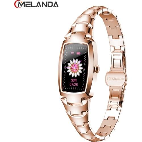 MELANDA 2021 Luxury Smart Watch Women Full Touch Smartwatch Multi-sports Fitness Tracker Heart Rate Monitor Bracelet for Lady