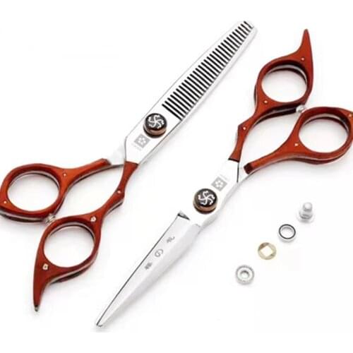 6 Professional Hair Salon Structure Scissors Set Cutting Barber Haircut Thinning Shear Scissors Hairdressing Hair Tools Scissors