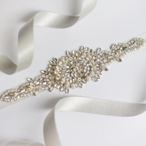 Bridal dresses belt, wedding Sash, luxury diamond crystal Bride 's belts, White, black, ivory wedding , sparkling sashes