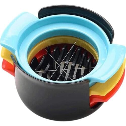 3-In-1 ABS Egg Cutter Stainless Steel Wire Fruit Cutting Loose Flower Cutting Modeling And Slicing Artifact