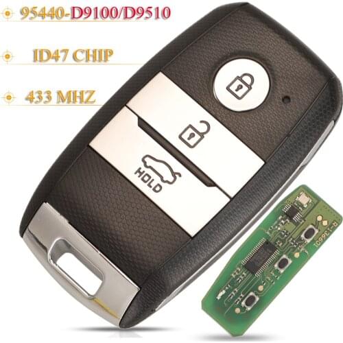 Kutery 3 Buttons Smart Remote Car Key Fob 433 MHz 95440-D9100/D9510 ID47 Chip For KIA Sportage 2016
