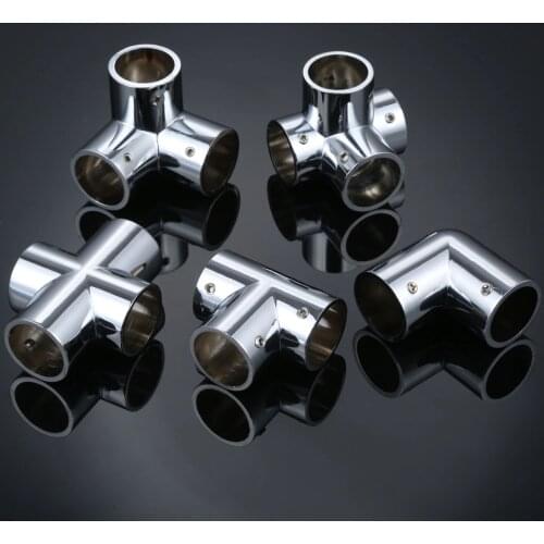 Zinc Alloy Pipe Joint L K T F Cross Type Furniture Clothes Shoes Shelf Tube Connection Fit 25mm Tube Pipe connector Fittings