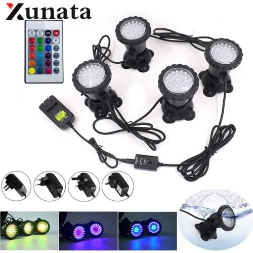 LED Underwater Lights Waterproof IP68 RGB 36leds Underwater Spot Light Lamp for Swimming Pool Fountains Pond Garden Aquarium