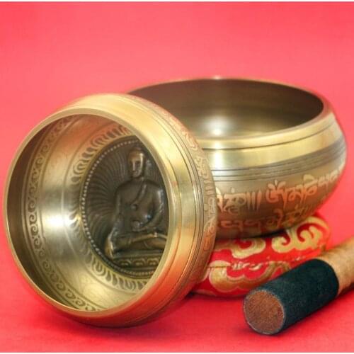 Tibetan Singing Bowls Set Yoga Meditation Buddha Chakra Handcrafted In Nepal for Healing and Mindfulness Buddhism Decoration