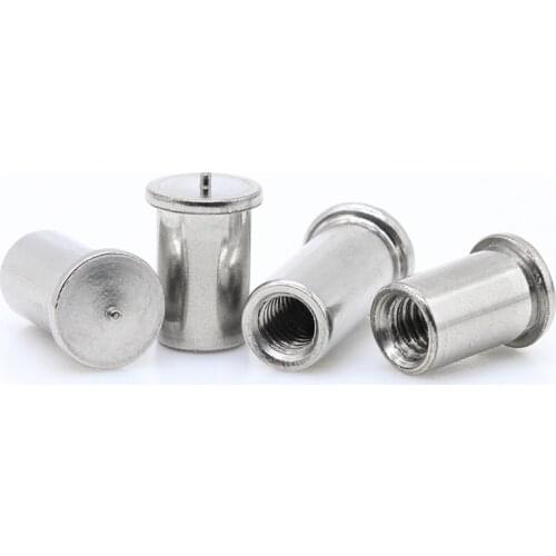 50-100PCS Stainless Steel Welding Cylindrical Spot Welding Nut Column Blind Hole Internal Thread Energy Storage Welding Screw