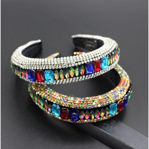 Baroque fashion luxury full fashion rhinestone headband female temperament prom walk show hair accessories headwear733
