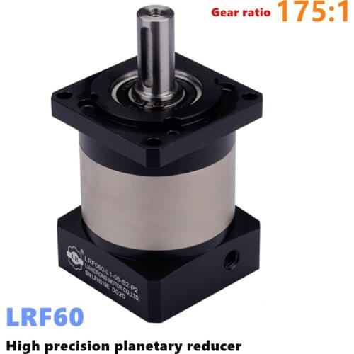 High Precision Ratio 175:1 Planetary Gearbox Reducer Max Input 8000rmp Output Torque 77N.m for NEMA24 60mm Servo Motor LRF60-175