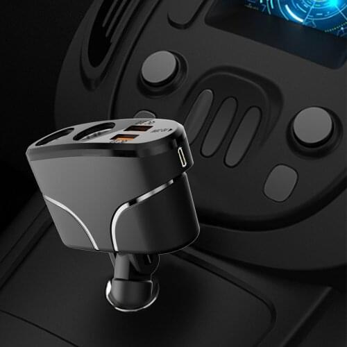 Dual USB Chargers QC3.0 PD 20W Fast Charging 2 Car Cigarette Lighter Socket For iPhone Xiaomi Huawei Mobile Phone Charger