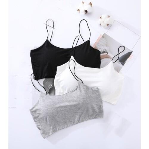 Girl 2019 New Women Crop Top Bra Breathable Chest Padded Wearing Underwear Strapless Tube Top