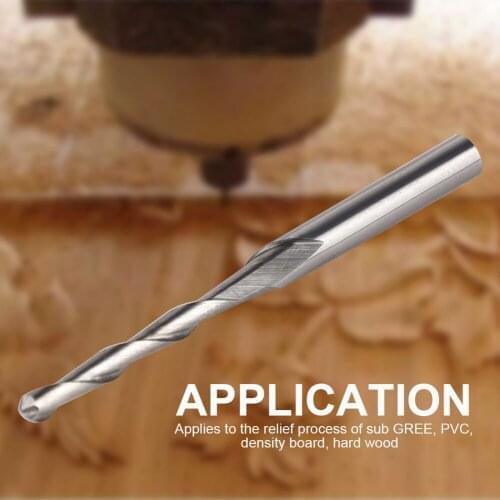1PC Drilling Rotary Tools Woodworking CNC Engraving Bit Solid Carbide 2mm Dia Spiral 2 Flutes Ball Nose End Mill 3.175MM