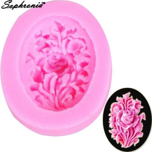 10pcs/set M133 Rose Flower Silicone Fondant Molds Cake Decorating Tools Candy Clay Gumpaste Chocolate Mold Kitchen Baking Moulds