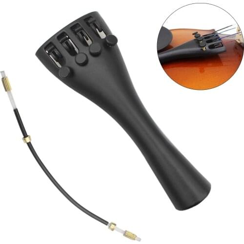 3/4 4/4 Sturdy Durable sturdy and durable Violin Parts Kit with Aluminum Alloy Tailpiece 4 Fine Tuners and Tail Ropes