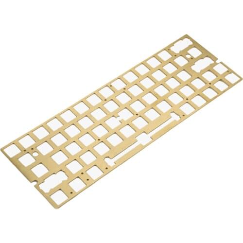 GK64 Brass Plate Steel Plate Positioning Board Plate-mounted Stabilizers For GH60 XD64 DZ60 Gk64x GK64xs Mechanical Keyboard