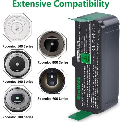 6000mAh Battery for Roomba 960 895 890 860 695 680 690 675 640 614