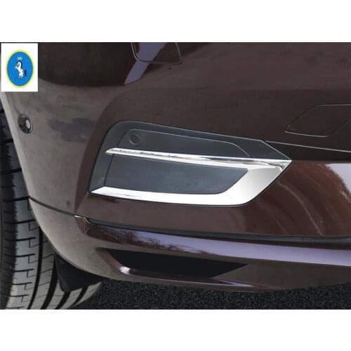 Auto Accessory Chrome Front Head Fog Lights Lamp Eyelid Eyebrow Frame Cover Trim Fit For Volvo XC60 2018 2019 2020 2021 ABS