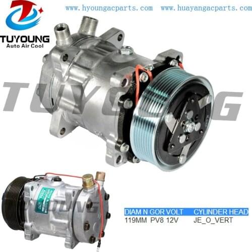SD7H15 Pump Car AC Compressor For CNH Case New Holland 87709786 82016158 82002069 34672200