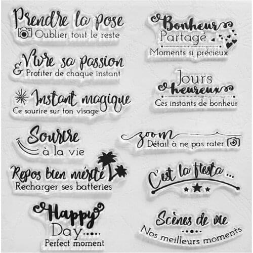 Blessing Happy Day Silicone Clear Seal Stamp DIY Scrapbooking Embossing Photo Album Decorative Paper Card